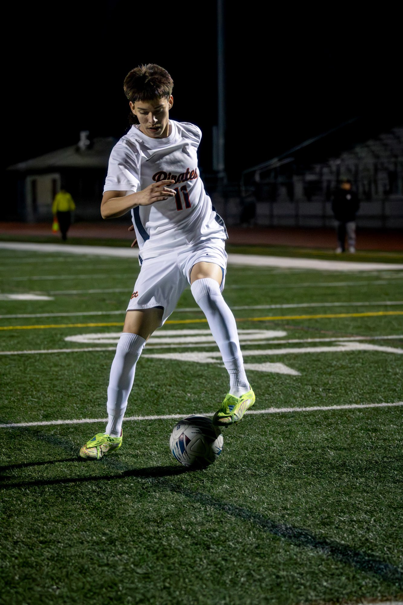 Soccer player dribbling