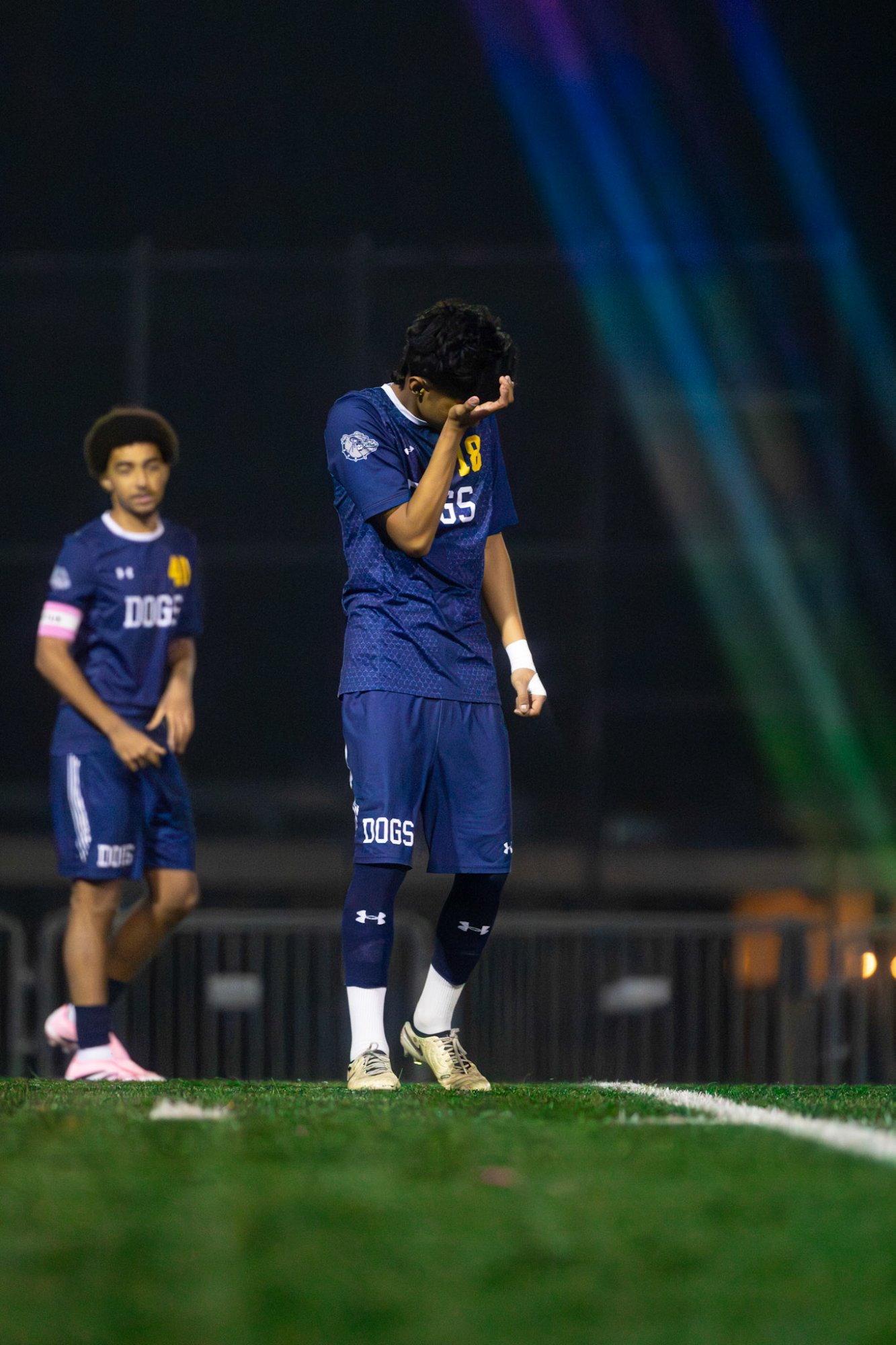 Soccer player rainbow flare